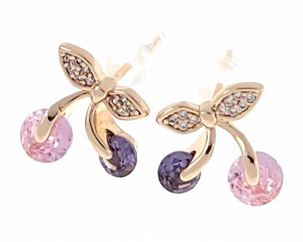 exclusive swarovski gold-plated earrings
