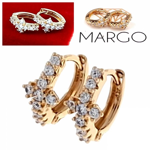exclusive swarovski gold-plated earrings