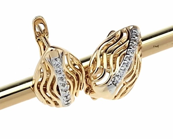 exclusive swarovski gold-plated earrings