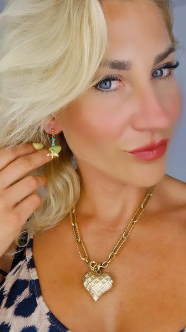 gold earrings made of stainless steel
