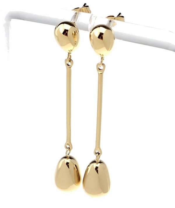 gold earrings made of stainless steel