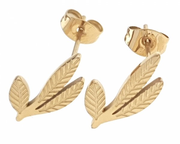 gold earrings made of stainless steel