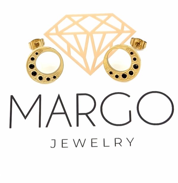 gold earrings made of stainless steel