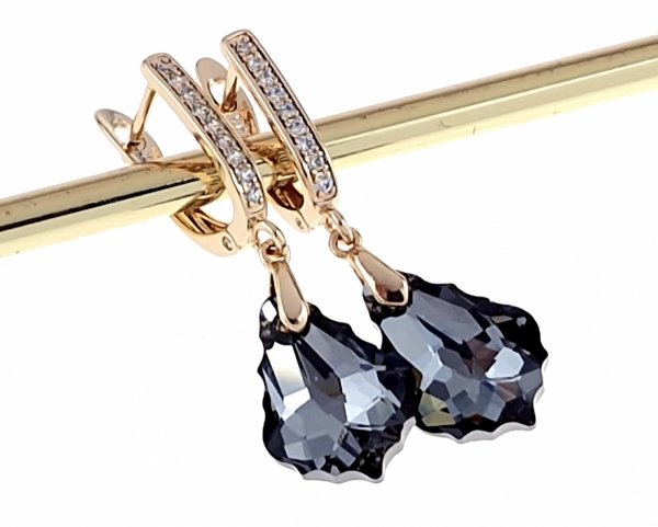 exclusive swarovski gold-plated earrings