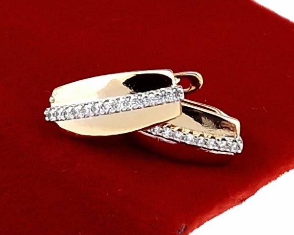 exclusive swarovski gold-plated earrings
