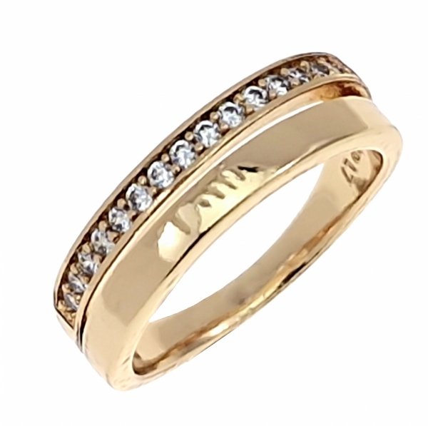 gold ring 18,60mm. gold-plated engagement xuping