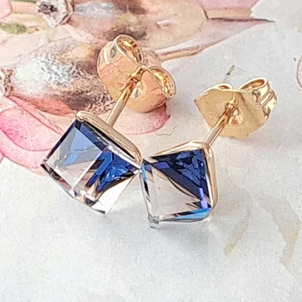 exclusive swarovski gold-plated earrings