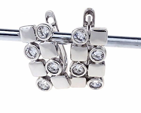 gold plated earrings with exclusive cubic zirconia