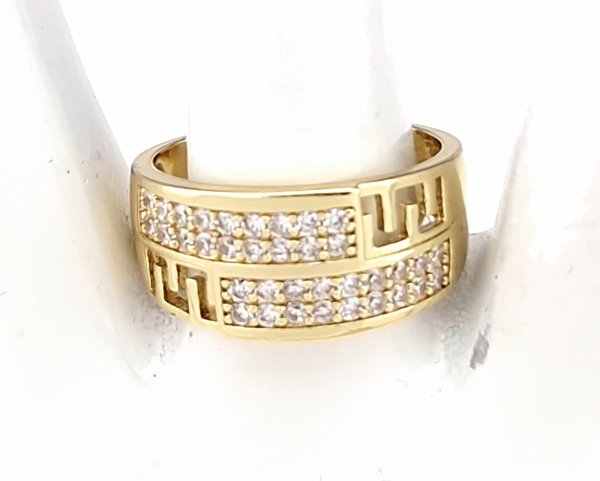 gold ring 18,60mm. gold-plated engagement xuping