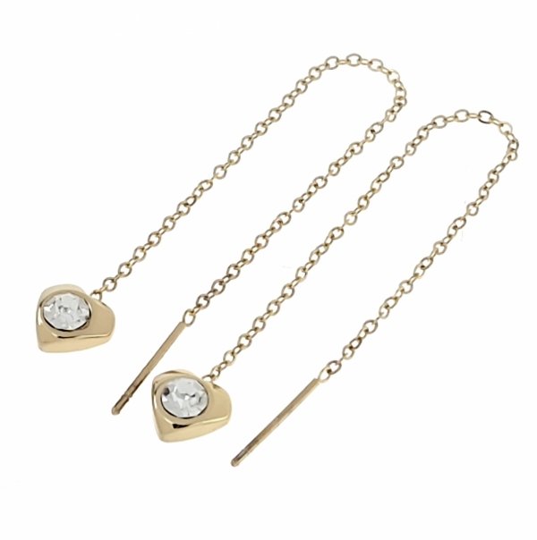gold earrings made of stainless steel