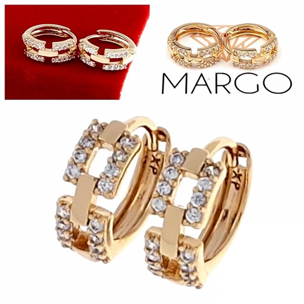 exclusive swarovski gold-plated earrings