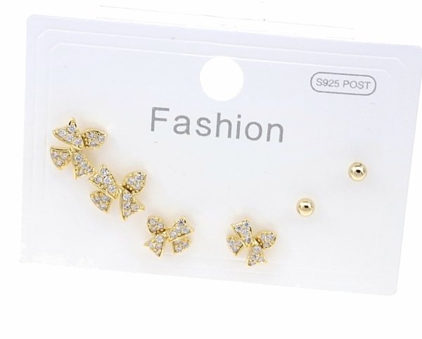 gold plated earrings with exclusive cubic zirconia