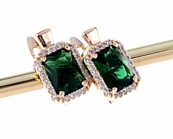 exclusive swarovski gold-plated earrings