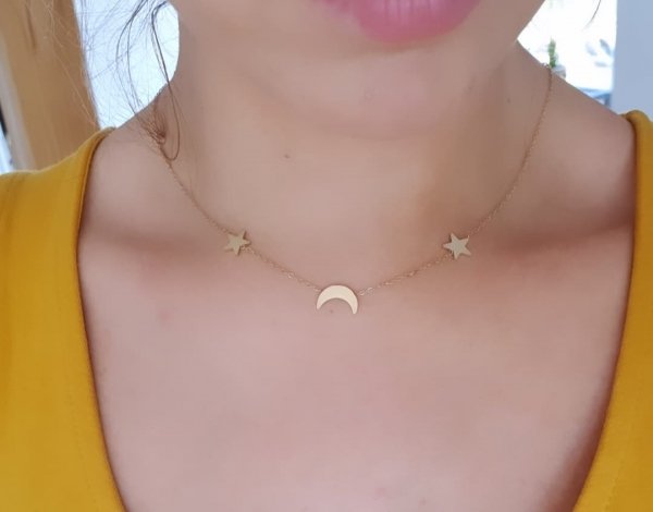 GOLD CHAIN NECKLACE celebrity STAINLESS STEEL