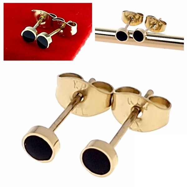 gold earrings made of stainless steel