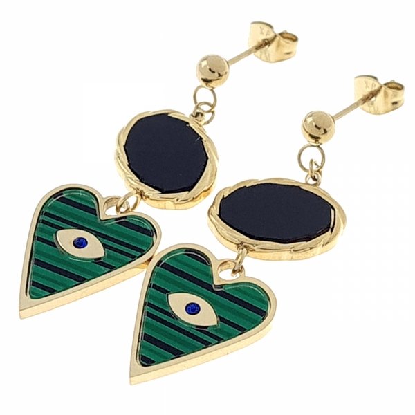 gold earrings made of stainless steel