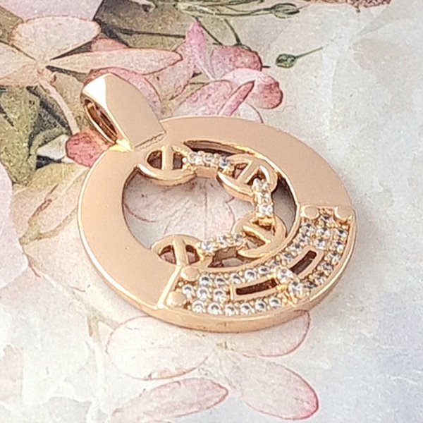 gold pendant 18k shiny xuping