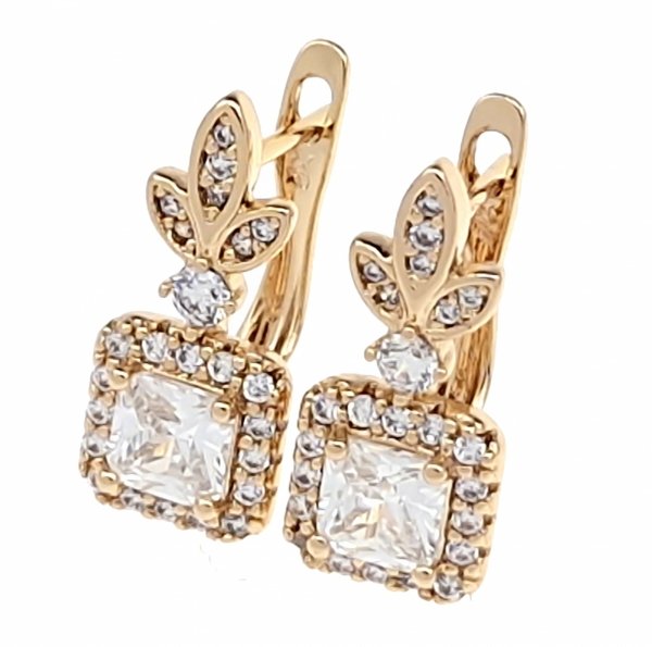 exclusive swarovski gold-plated earrings