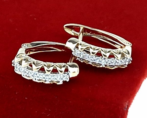 exclusive swarovski gold-plated earrings