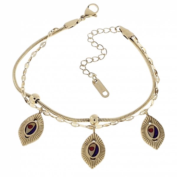 BRACELET GOLD CELEBRITY STAINLESS STEEL
