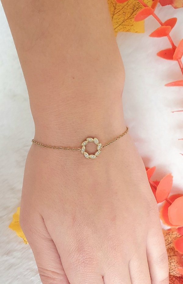 BRACELET GOLD CELEBRITY STAINLESS STEEL
