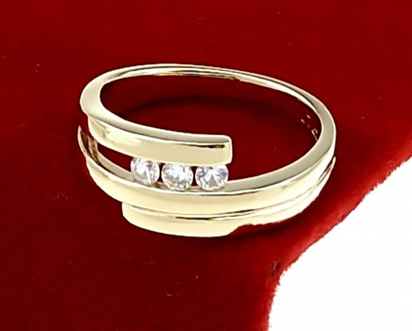 gold ring 18,60mm. gold-plated engagement xuping