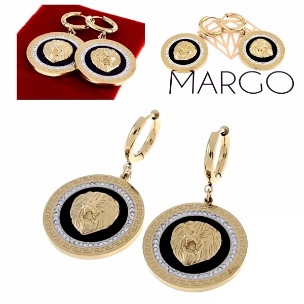gold earrings made of stainless steel