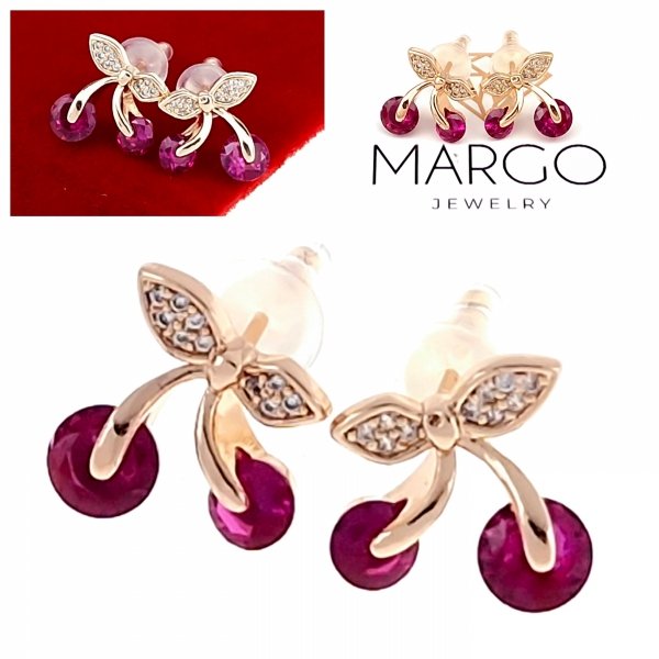 exclusive swarovski gold-plated earrings