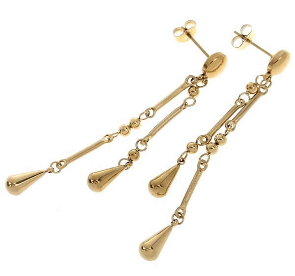 gold earrings made of stainless steel