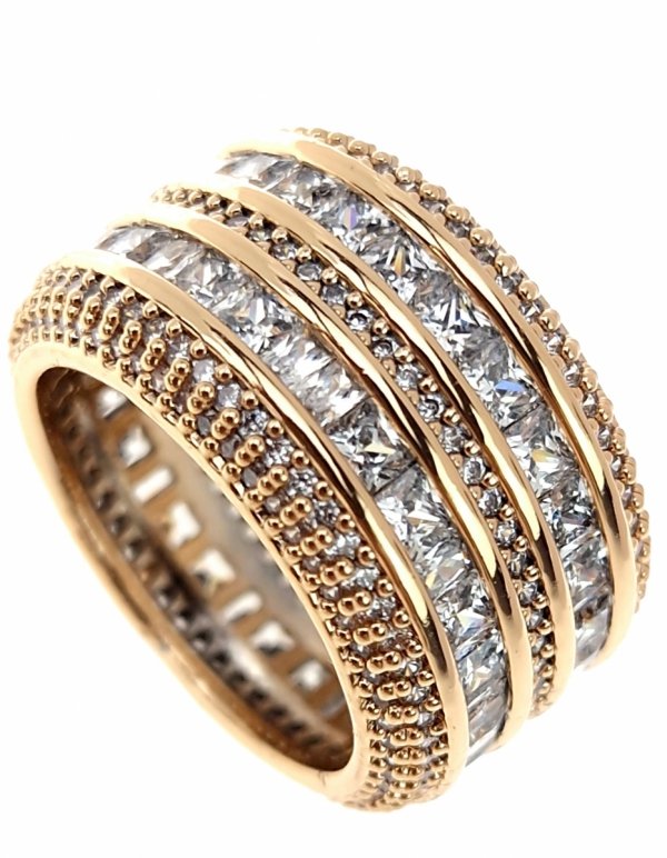 gold ring 18,60mm. gold-plated engagement xuping