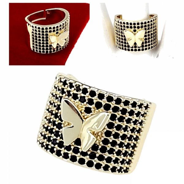 gold ring 17,00mm. gold-plated engagement xuping