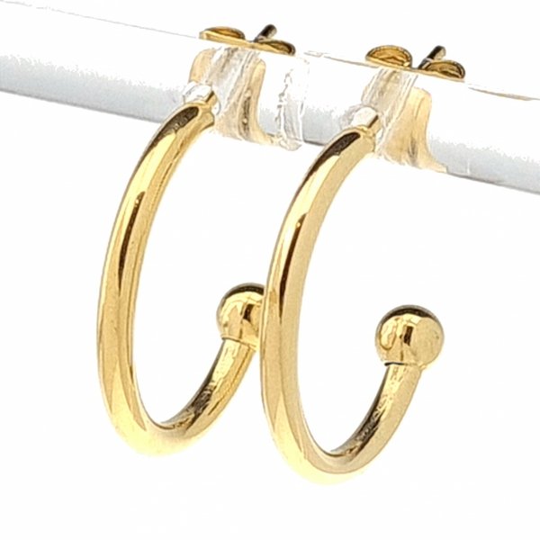 gold earrings made of stainless steel