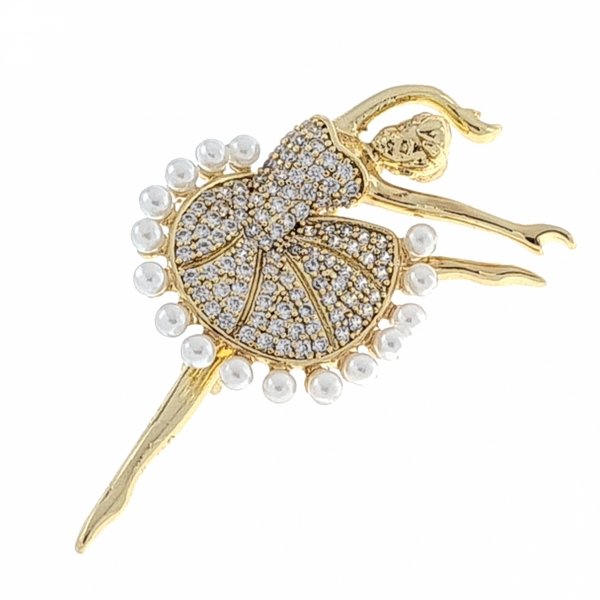 elegant gold brooch