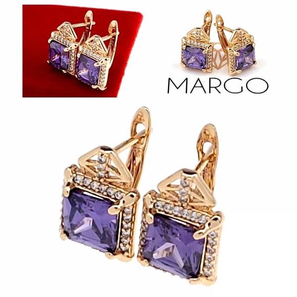 exclusive swarovski gold-plated earrings
