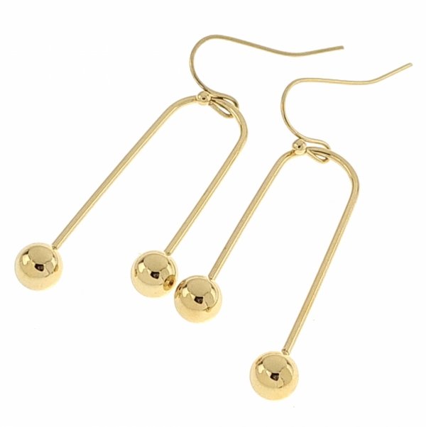 gold earrings made of stainless steel
