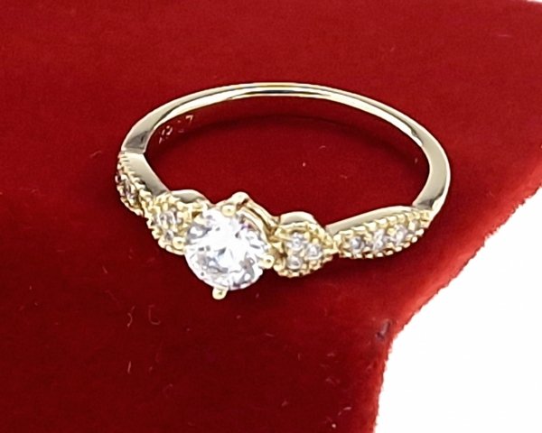 gold ring 18,60mm. gold-plated engagement xuping
