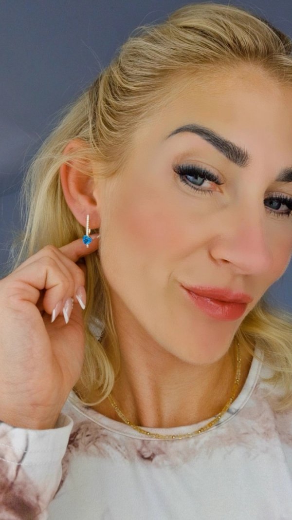 gold plated earrings with exclusive cubic zirconia