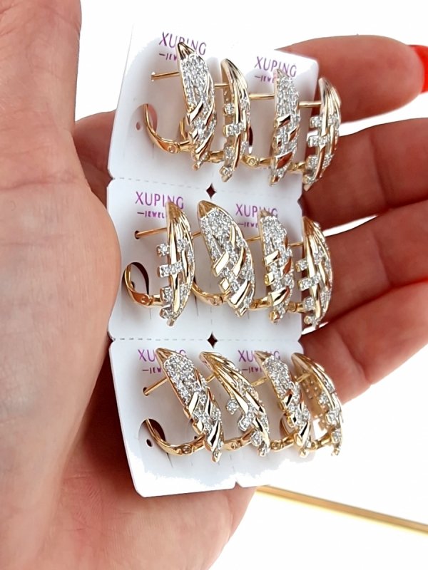 exclusive swarovski gold-plated earrings