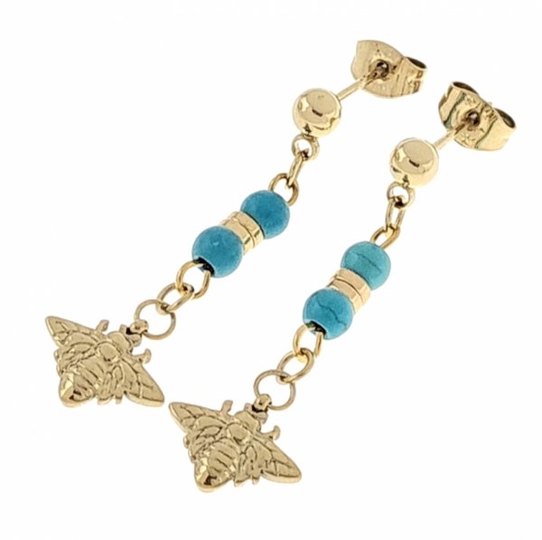 gold earrings made of stainless steel