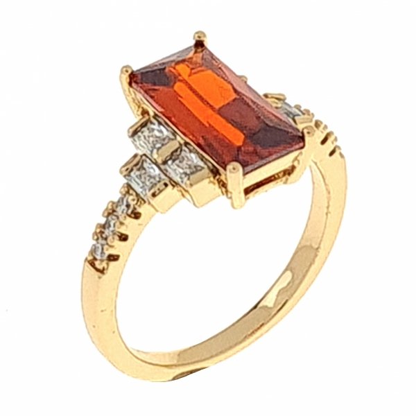 gold ring 18,60mm. gold-plated engagement xuping