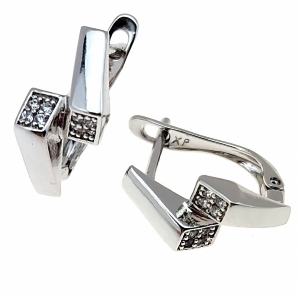 gold plated earrings with exclusive cubic zirconia