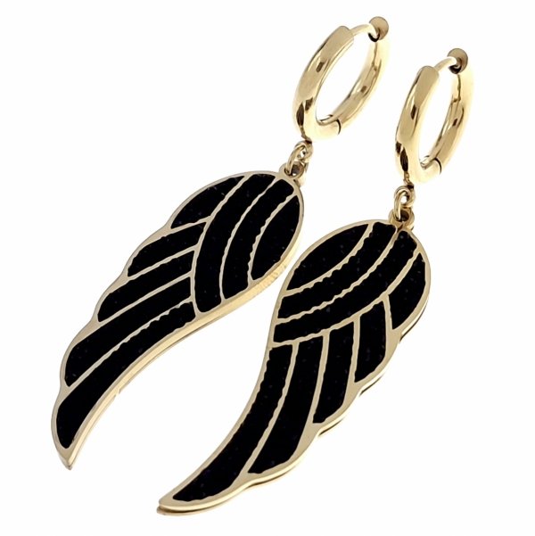 gold earrings made of stainless steel