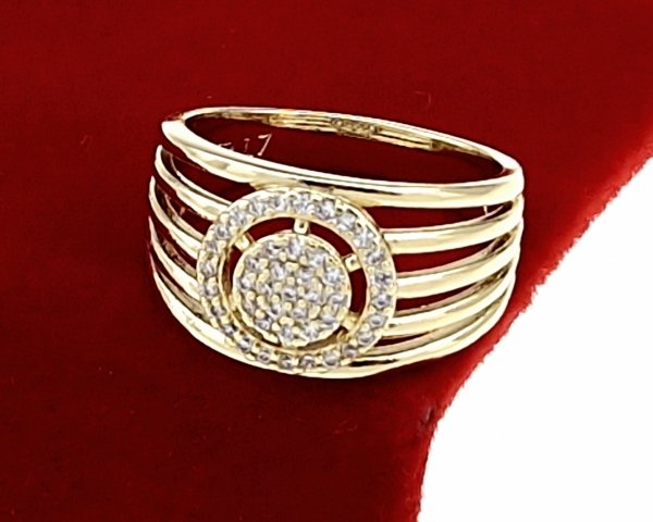 gold ring 18,60mm. gold-plated engagement xuping