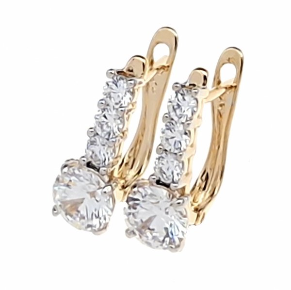 exclusive swarovski gold-plated earrings