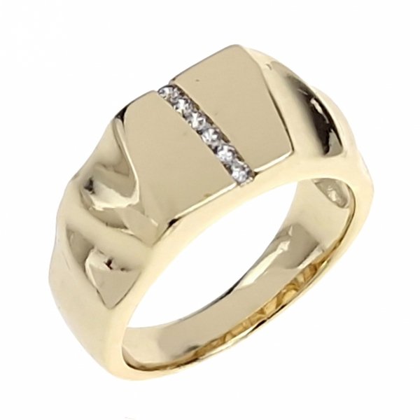 gold ring 18,60mm. gold-plated engagement xuping