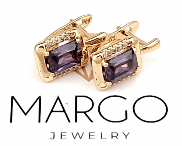 exclusive swarovski gold-plated earrings