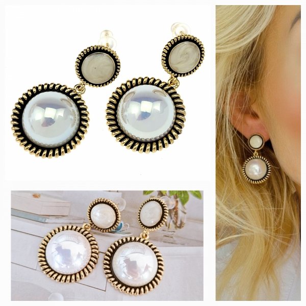 gold plated earrings with exclusive cubic zirconia