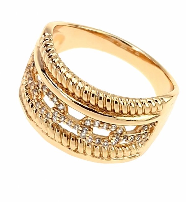 gold ring 18,60mm. gold-plated engagement xuping
