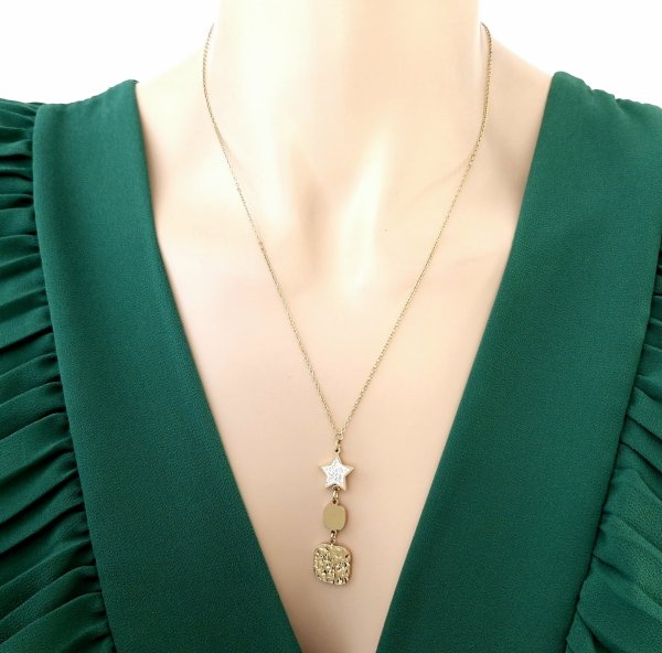 GOLD CHAIN NECKLACE celebrity STAINLESS STEEL