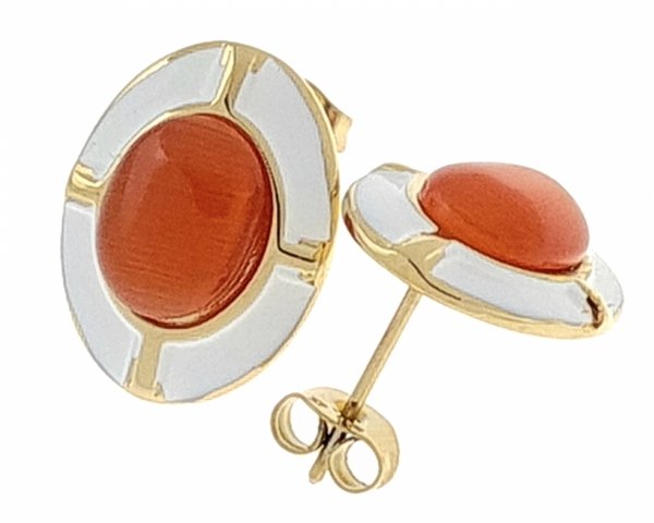 gold earrings made of stainless steel